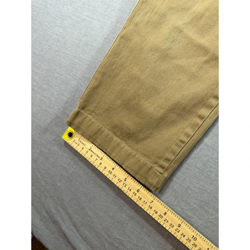 J.Crew 770 Straight Chino Pants Mens 34x27 Khaki Tan Excellent Stretch Cotton